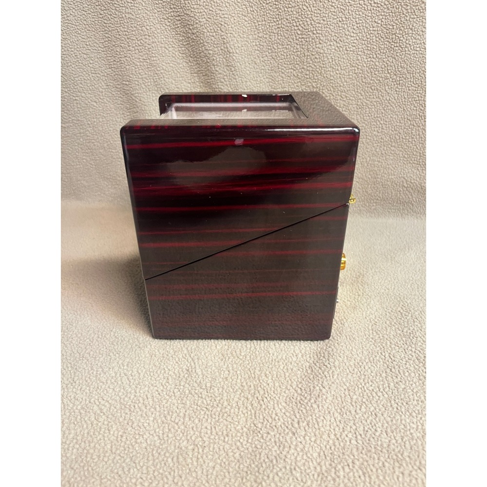 Chiyoda Single Automatic Watch Winder Mahogany Wood Gloss Finish Quiet Motor - Picture 5 of 16